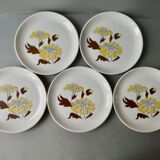 Set of 5 plates Sovirel France 70s