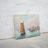 Old painting on canvas signed François Dandleuf
