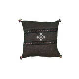 Coussin berbère chocolat liséré