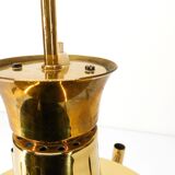 Scandinavian pendant lamp in gilded brass Carl Fagerhult Sweden 1970