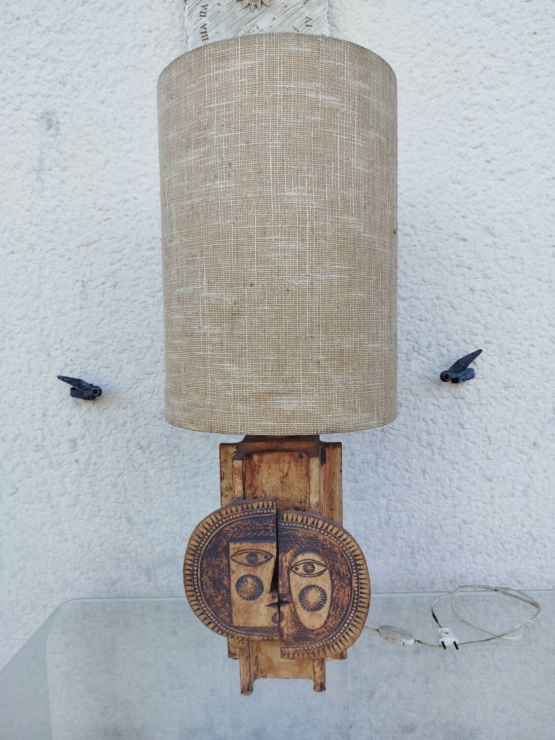 Ceramic lamp R. CAPRON & J. DERVAL Vallauris