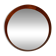 Beautiful round 1960s teak wall mirror by TH. POSS 'EFTF Copenhagen Denmark