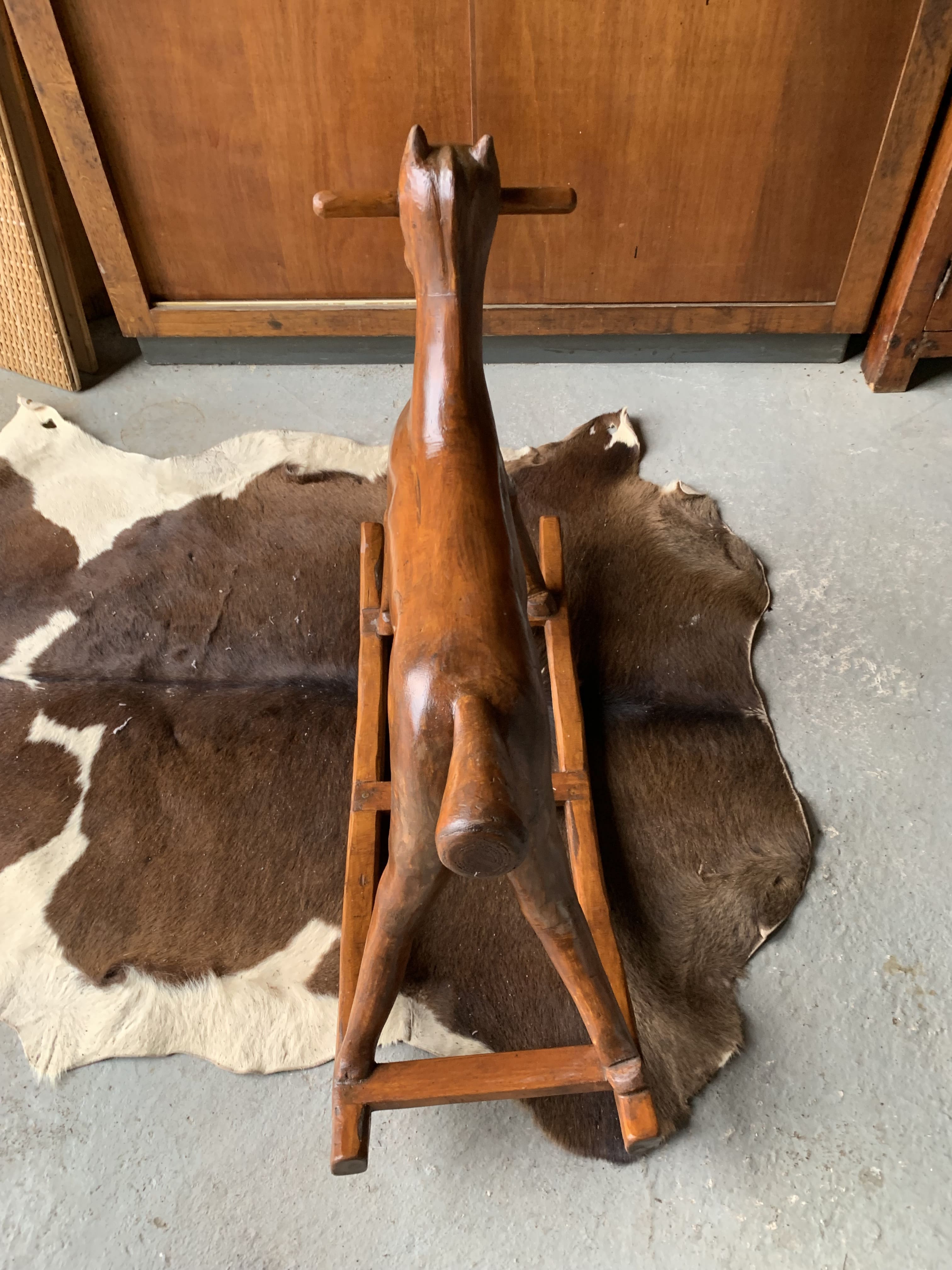 Wooden rocking horse