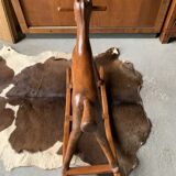 Cheval à bascule en bois