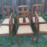 Rococo-style oak chairs (6)