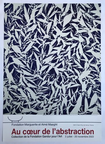 Affiche d'après Simon hantaï, fondation Maeght, au coeur de l'abstraction, 2022