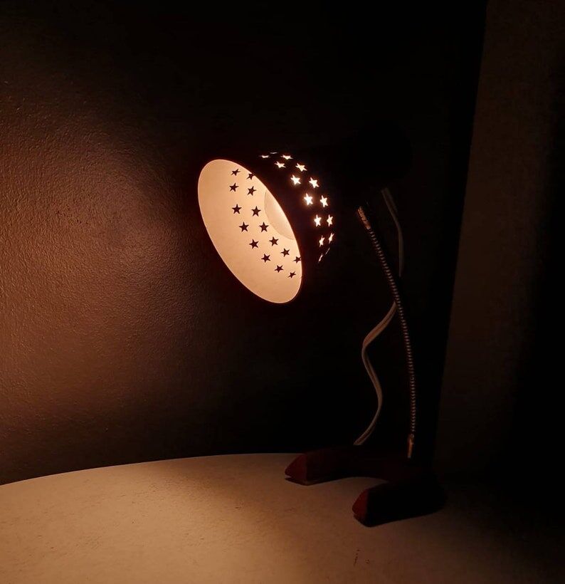 Metal desk lamp Raak Amsterdam 1960 Gooseneck