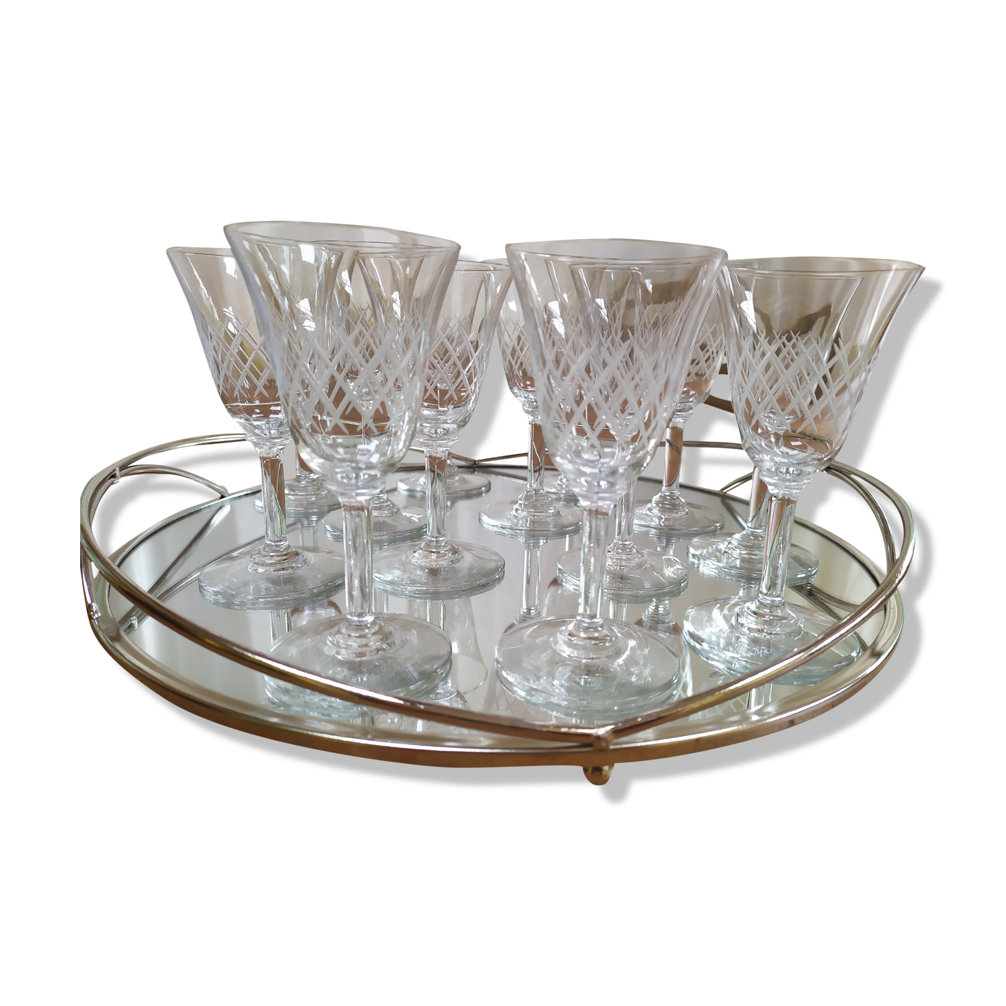 Set of 13 antique glasses