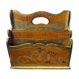 Small mail rack in old Florentine wood