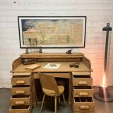 1920s American oak curtain desk