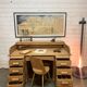 Bureau américain à rideau en chêne 1920