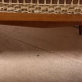 Commode rotin vintage