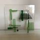 Pocket tray with green glass paste inlays