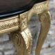 Louis XV style console in carved wood with waxed black wood top