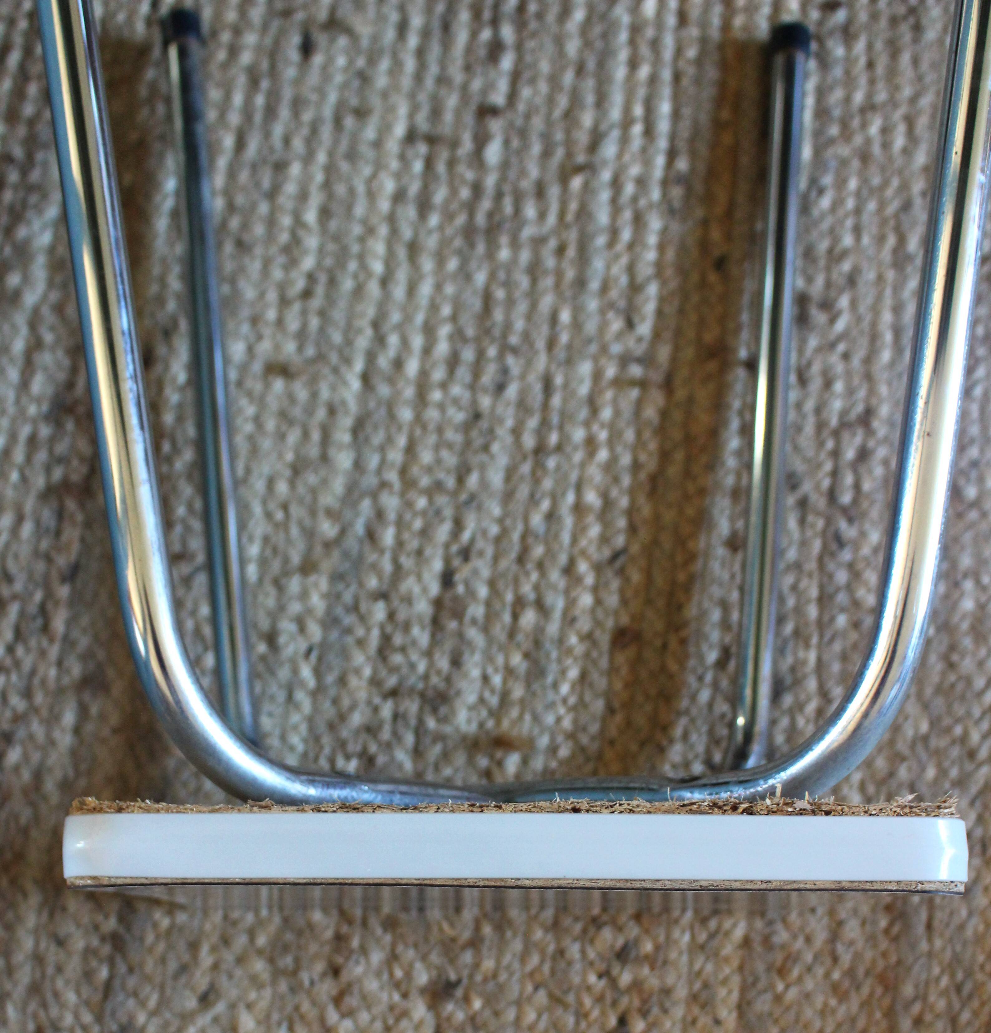 Tabouret formica blanc gris vintage