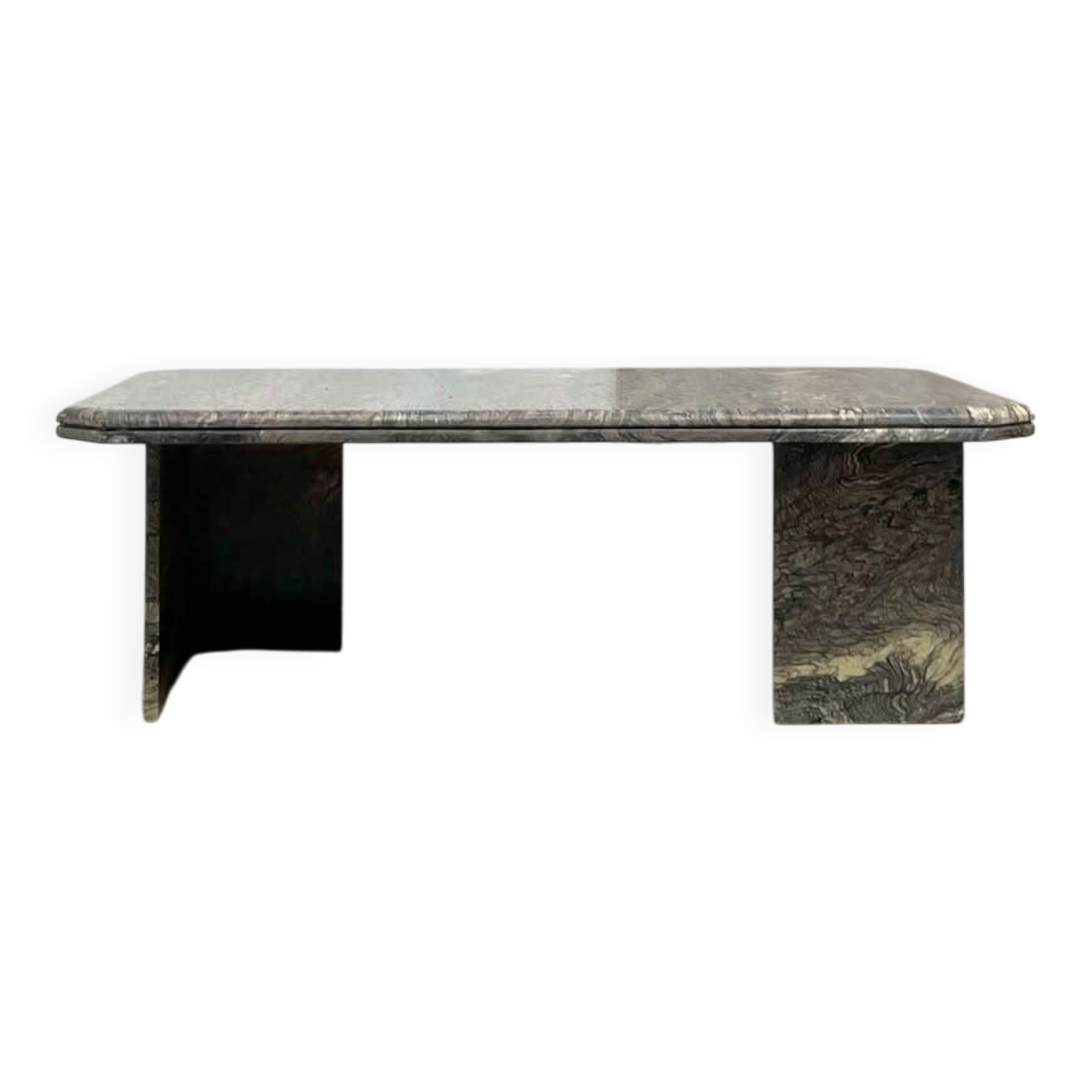 Vintage rectangular coffee table in marble