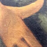 Oil painting, G. De Curtis, signed canvas, young Italian fisherman, late 20th century