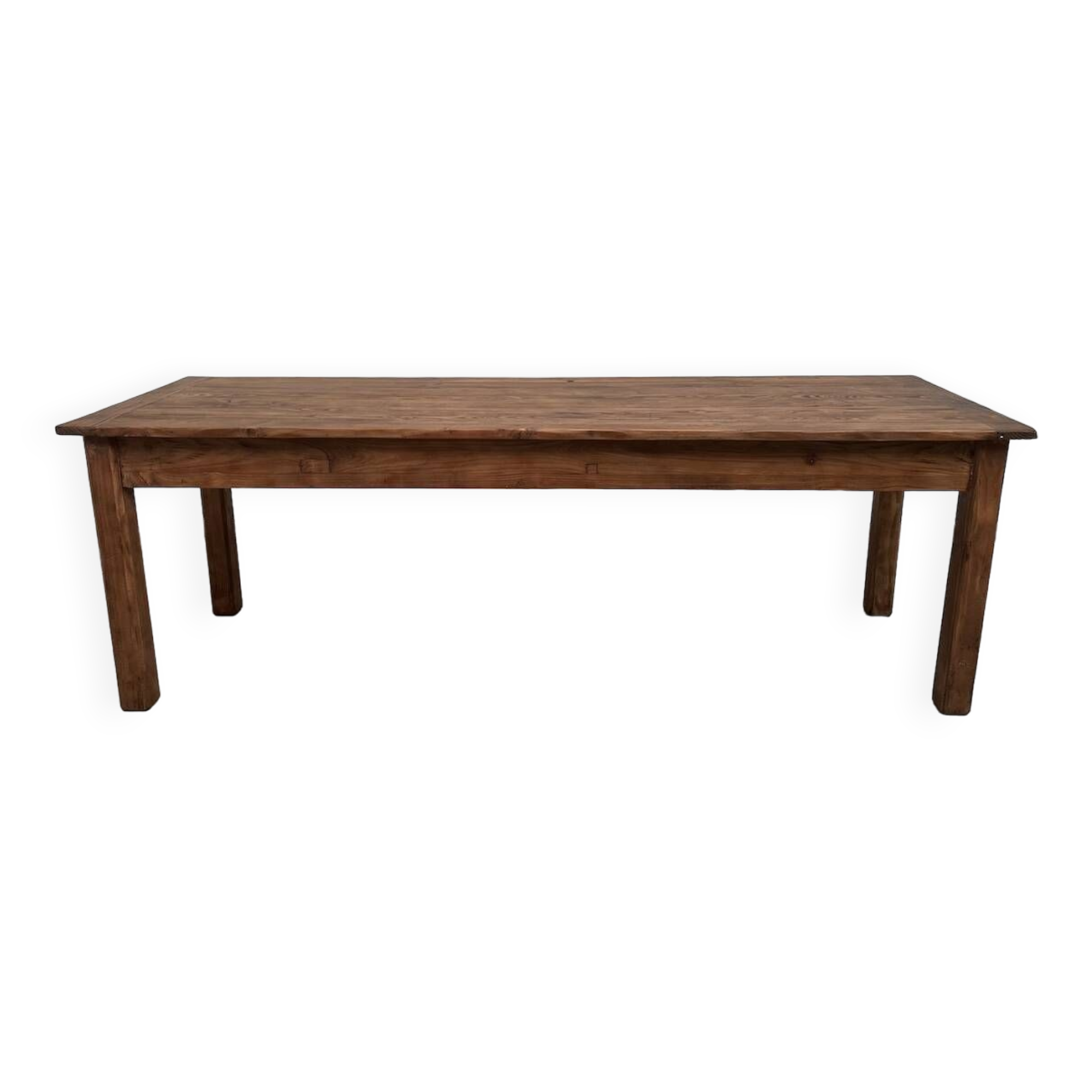 Table de ferme en pin 223 cm, années 70