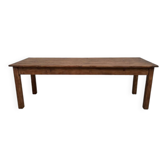 Pine farm table 223 cm, 1970s
