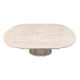 Vintage oval travertine dining table, 1970s