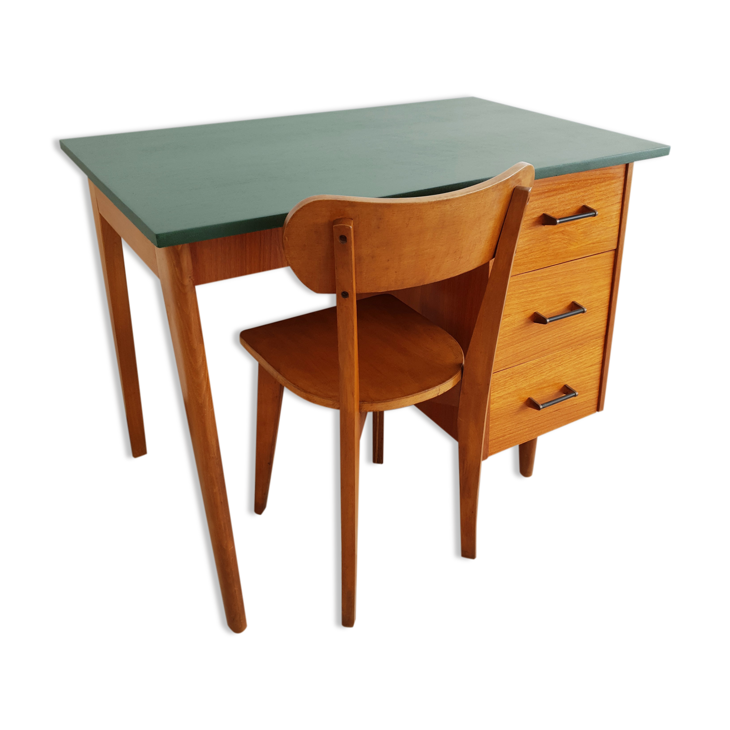 Ensemble bureau et chaise vintage