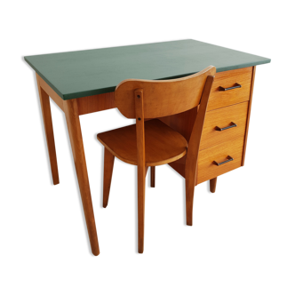 Set of vintage desk and chair