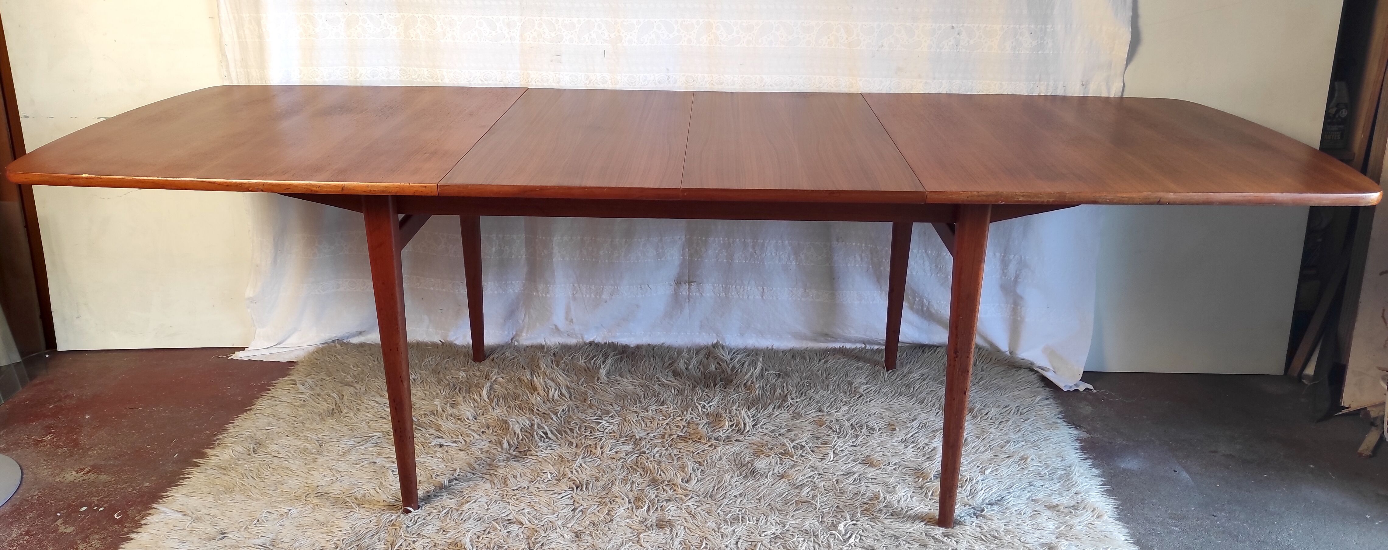 XXL Scandinavian teak style dining tables – 60s/70s