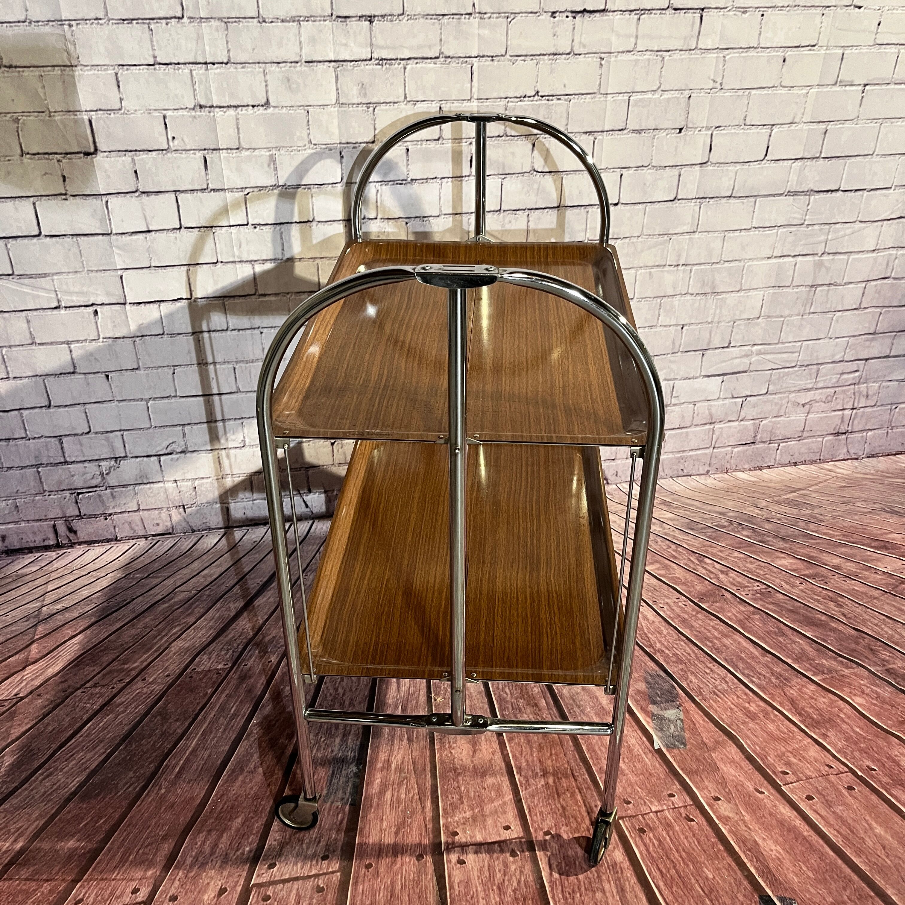 Vintage foldable service trolley