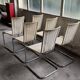 Set of 6 Tecta WK 724 Cantilever Chairs in Metal and Cream Wicker – 1980s