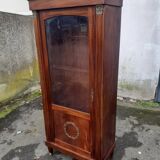 Empire style mahogany and mahogany veneer display case