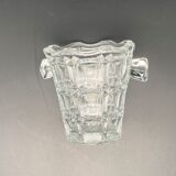 Faceted Glass Ice Bucket
