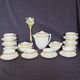 Coffee or tea service in Limoges porcelain and gold, France, Art style.
