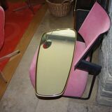 Large vintage teak mirror germany 1960