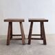 Pair of oak stools from the 1960s.