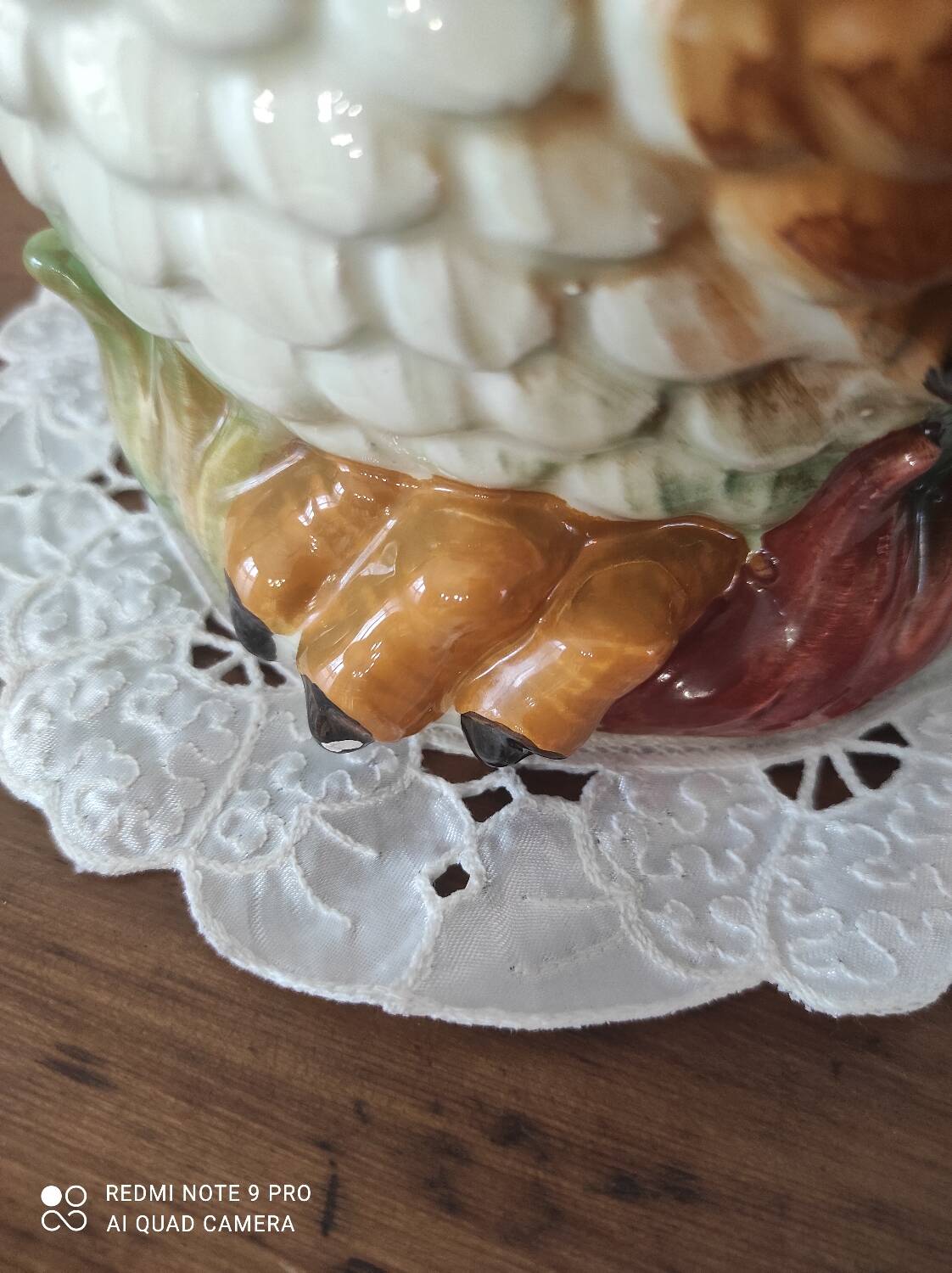 Barbotine Rooster pitcher carafe