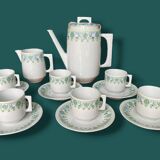 Vintage Limoges porcelain coffee set Bernardaud Eridan Design 1970