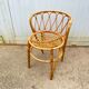 Armchair office chair in vintage rattan 60s