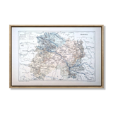 Map of the Marne, 1889. Authentic Vintage.