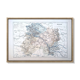 Map of the Marne, 1889. Authentic Vintage.