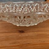 Very beautiful fruit bowl 33cm in chiseled crystal glass Old Vintage Decoration