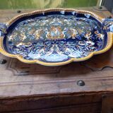Grand plat Gien style renaissance