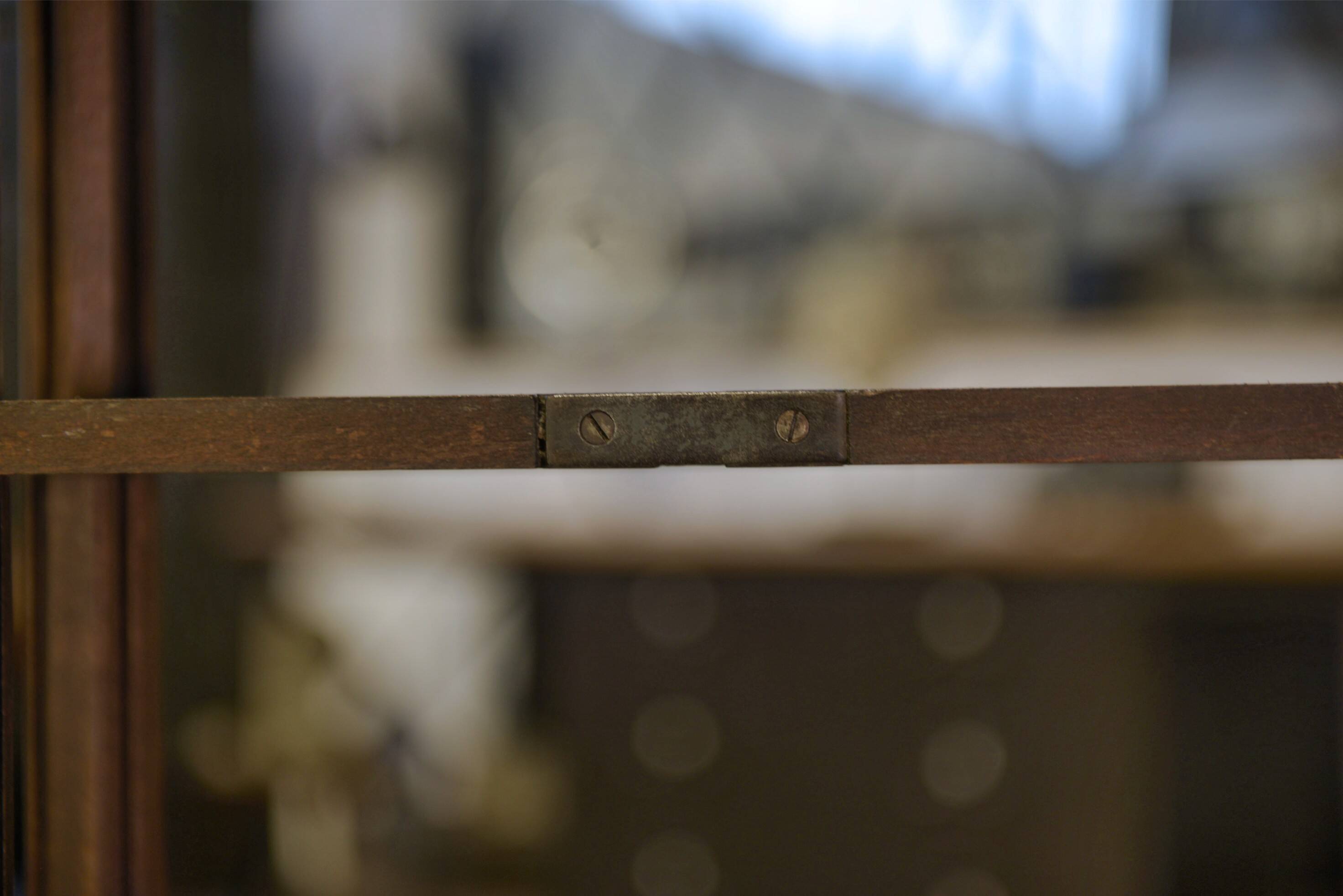 Beech shelf with ball feet, 1960s