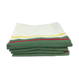 Lot de 4 serviettes de table anciens en coton