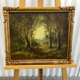 Paysage de forêt XIXeme siècle
