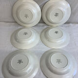 6 old Digoin soup plates