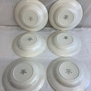 6 old Digoin soup plates