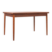 Table à manger extensible en teck danois du milieu du siècle, années 1960.