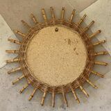 Rattan sun mirror