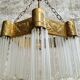Hanging lamp Art Deco copper with glass beads