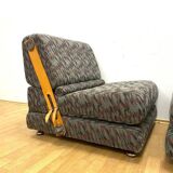 Mid-Century Folding Two-Seat Sofa, 1970s, Czechoslovakia